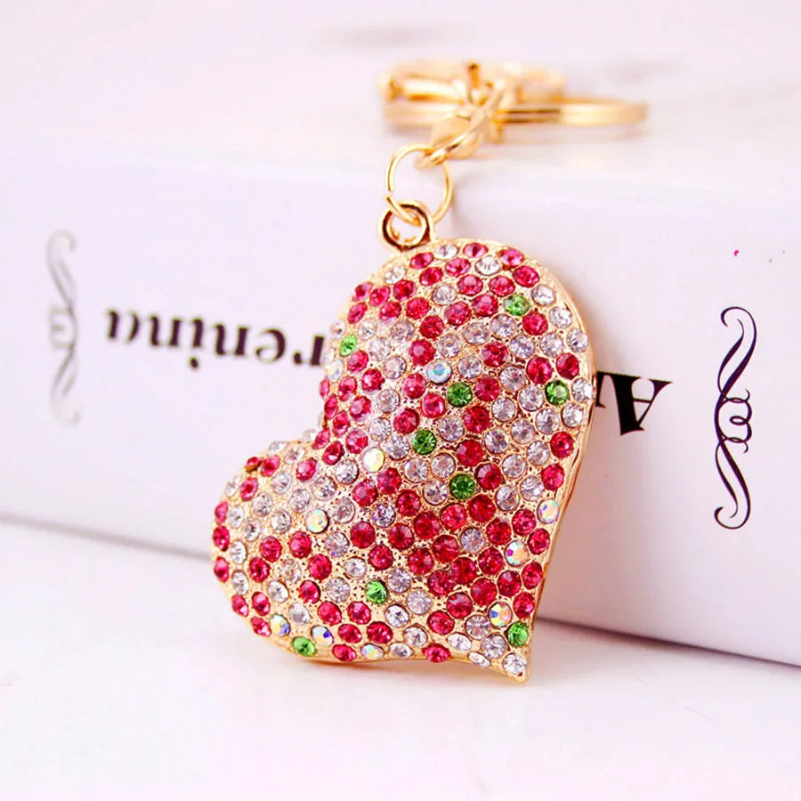 Cartoon Style Heart Shape Alloy Unisex Bag Pendant Keychain