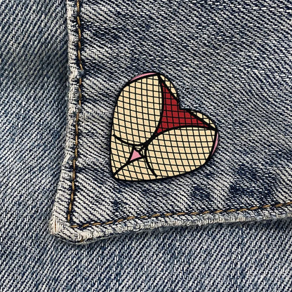 Cartoon Style Heart Shape Mixed Materials Unisex Brooches