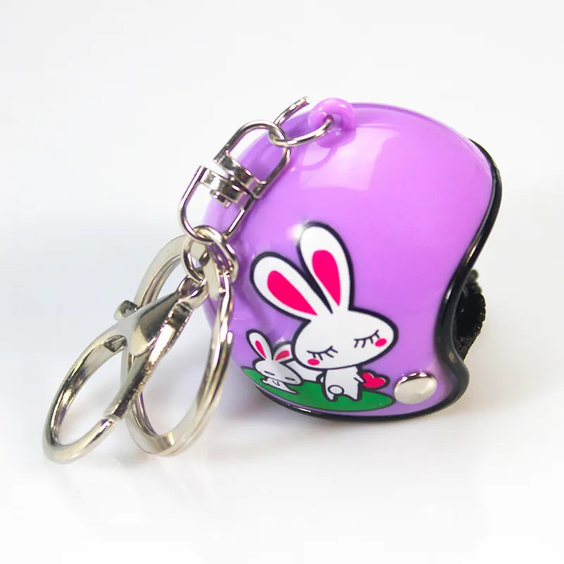 Cartoon Style Helmet Plastic Unisex Bag Pendant Keychain