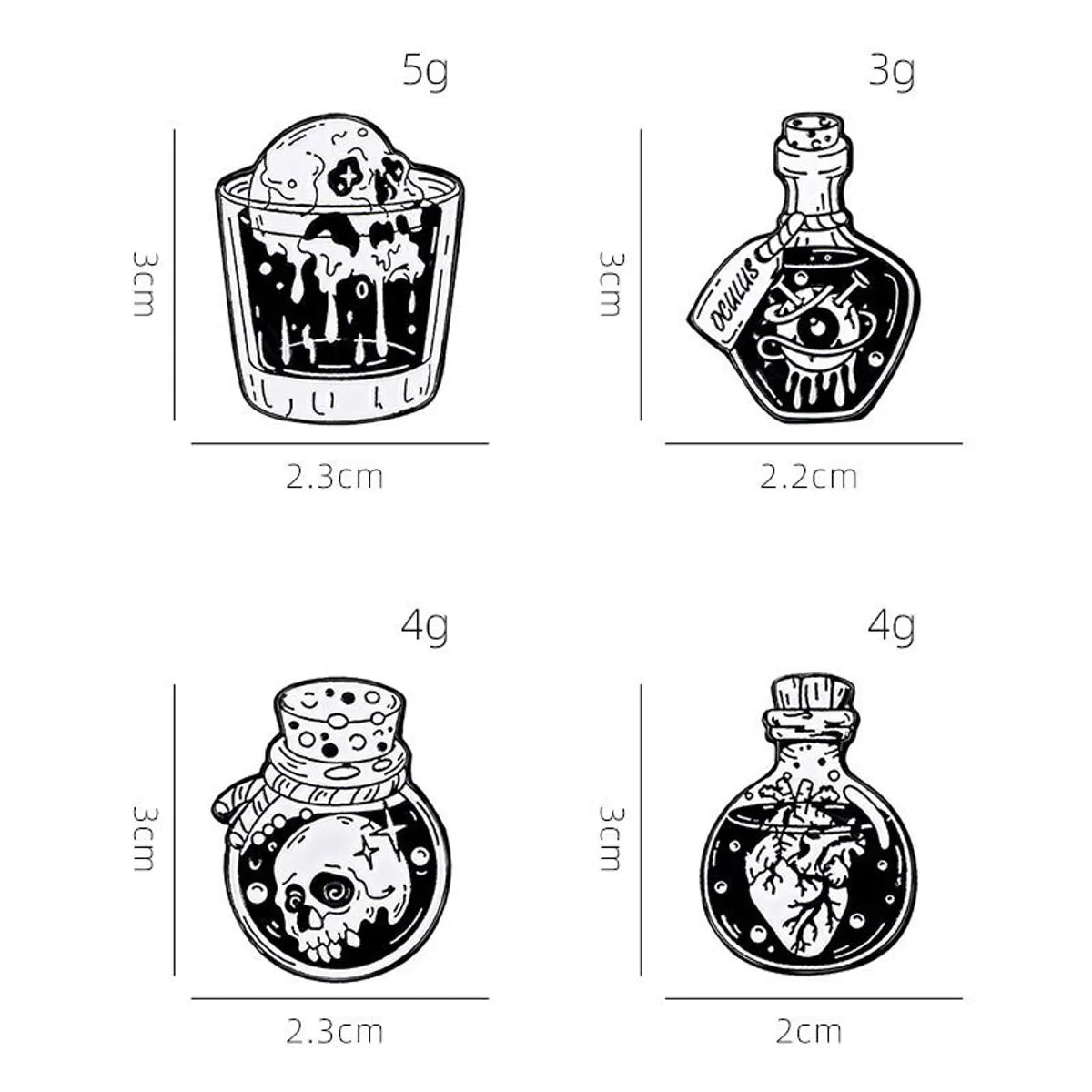 Cartoon Style Hip-Hop Funny Halloween Pattern Pumpkin Skull Alloy Stamping Stoving Varnish Plating Unisex Brooches Collar Pin