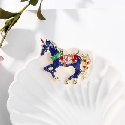 Cartoon Style Horse Alloy Enamel Unisex Brooches