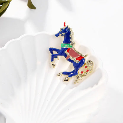 Cartoon Style Horse Alloy Enamel Unisex Brooches