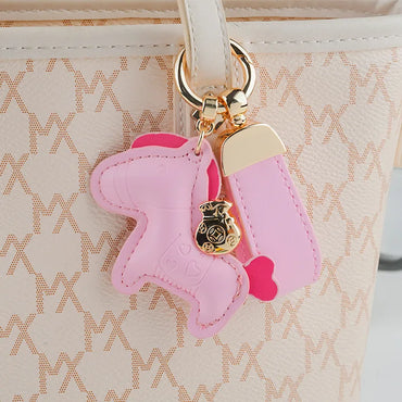 Cartoon Style Horse Pu Leather Unisex Keychain