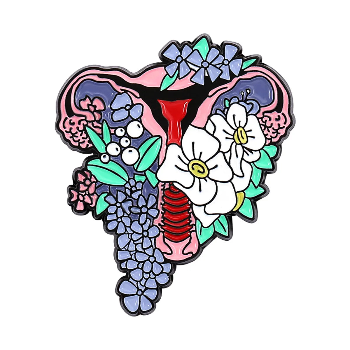 Cartoon Style Human Organ Alloy Plating Inlay Unisex Brooches