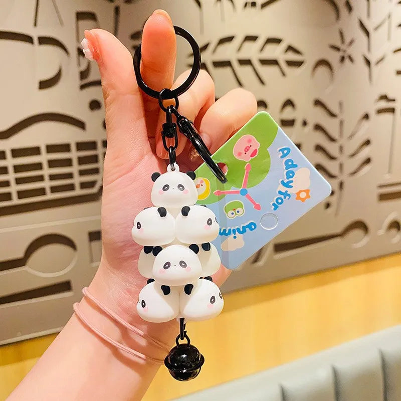 Cartoon Style Ice Cream Silica Gel Unisex Bag Pendant Keychain