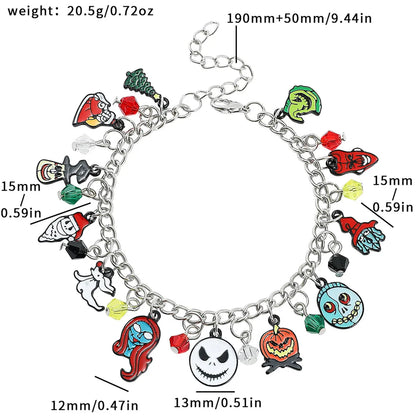 Cartoon Style IG Style Pumpkin Spider Ghost Rhinestones Alloy Wholesale Bracelets