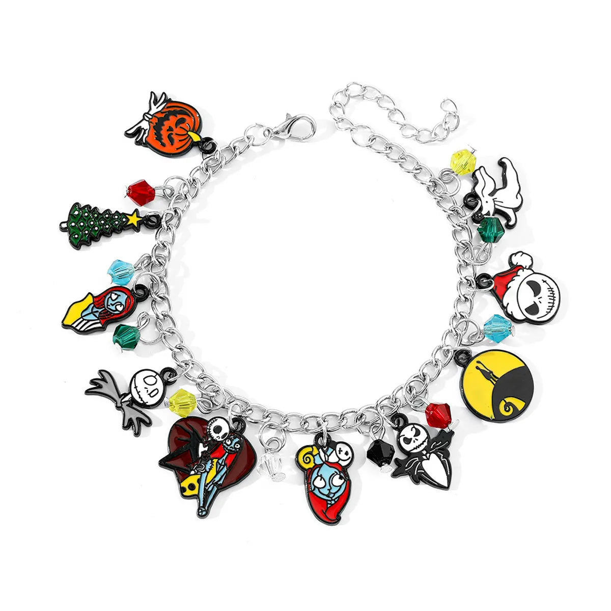 Cartoon Style IG Style Pumpkin Spider Ghost Rhinestones Alloy Wholesale Bracelets