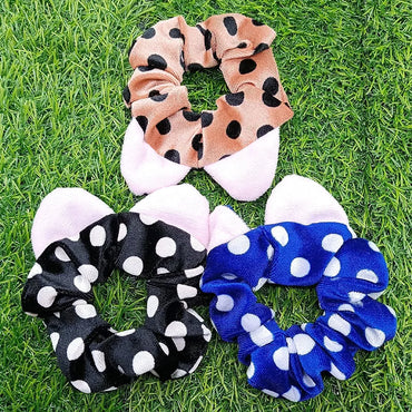 Cartoon Style Leopard Cloth Printing Hair Tie