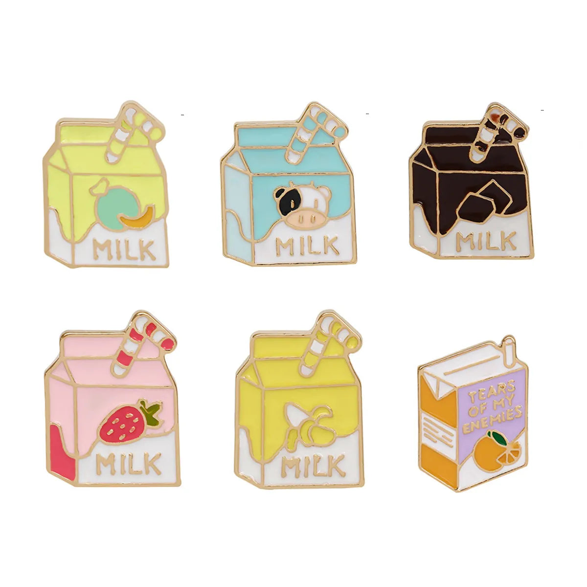 Cartoon Style Letter Alloy Enamel Unisex Brooches