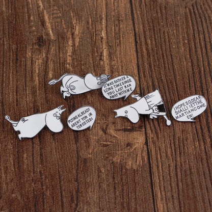 Cartoon Style Letter Alloy Enamel Unisex Brooches