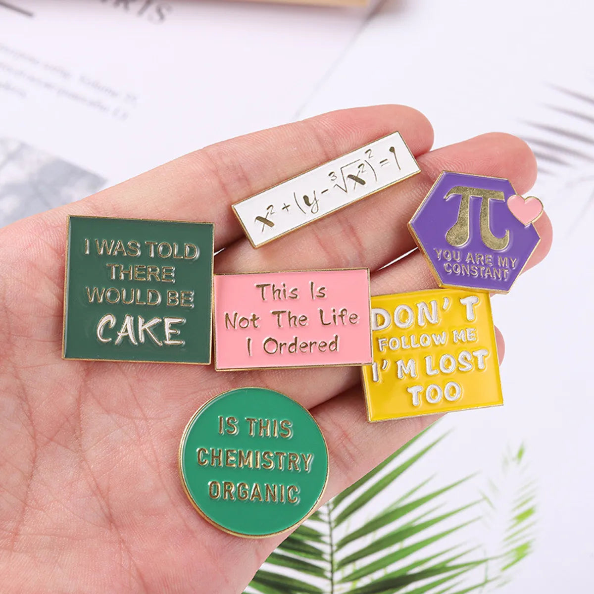 Cartoon Style Letter Alloy Stamping Stoving Varnish Plating Unisex Brooches