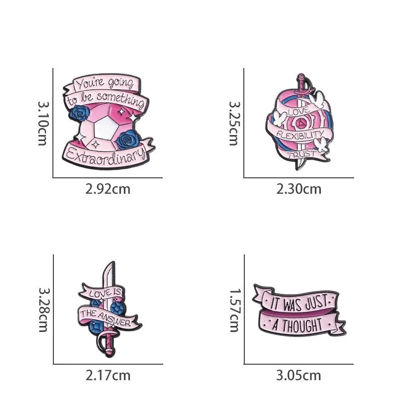 Cartoon Style Letter Alloy Stoving Varnish Plating Unisex Brooches