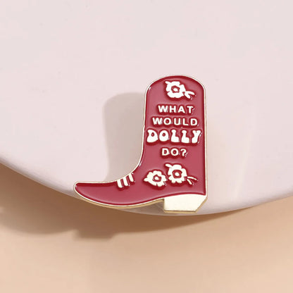 Cartoon Style Letter Alloy Stoving Varnish Unisex Brooches