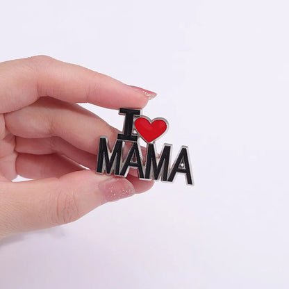 Cartoon Style Letter Alloy Stoving Varnish Unisex Brooches