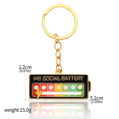 Cartoon Style Letter Color Block Alloy Unisex Keychain