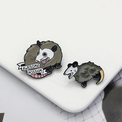 Cartoon Style Letter Mouse Alloy Enamel Unisex Brooches