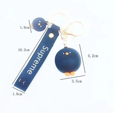 Cartoon Style Letter PVC Unisex Keychain