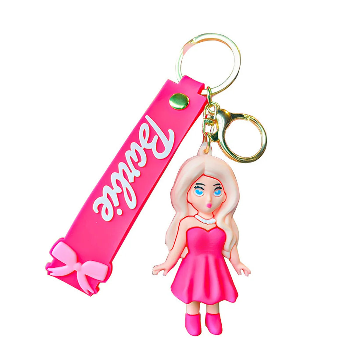 Cartoon Style Letter Silica Gel Women'S Bag Pendant Keychain