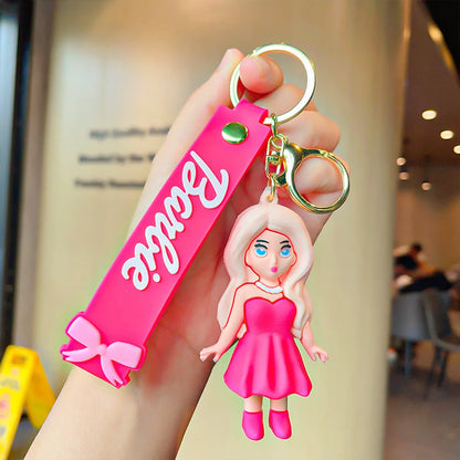 Cartoon Style Letter Silica Gel Women'S Bag Pendant Keychain