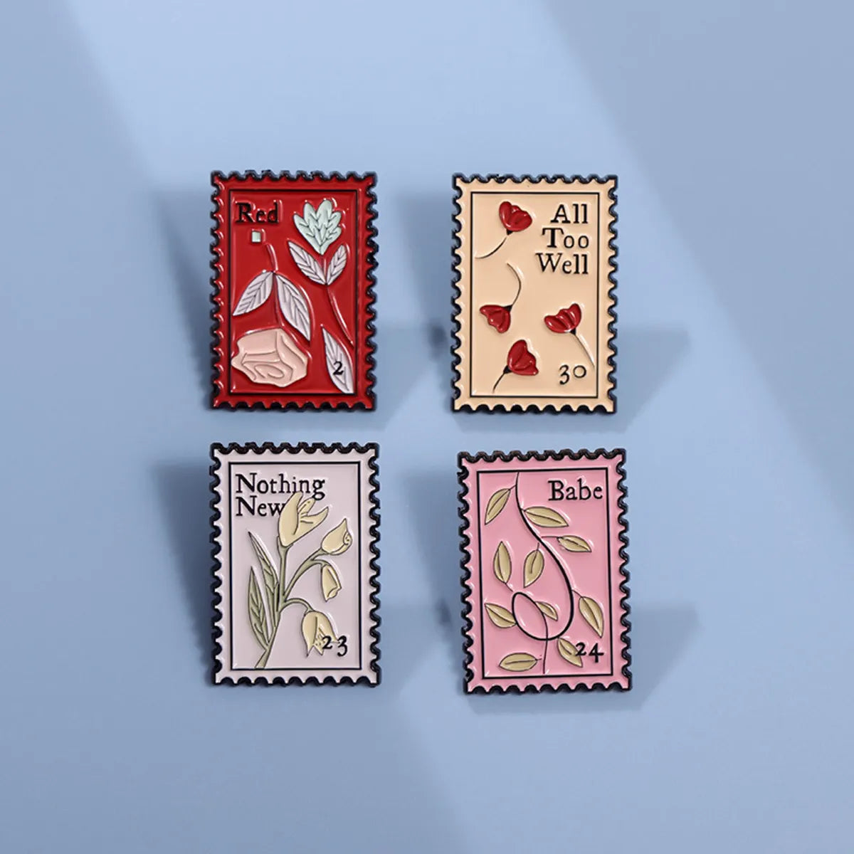 Cartoon Style Modern Style Classic Style Square Leaves Flower Alloy Plating Unisex Brooches