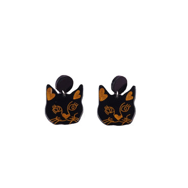 Cartoon Style Moon Cat Arylic Women'S Drop Earrings 1 Pair