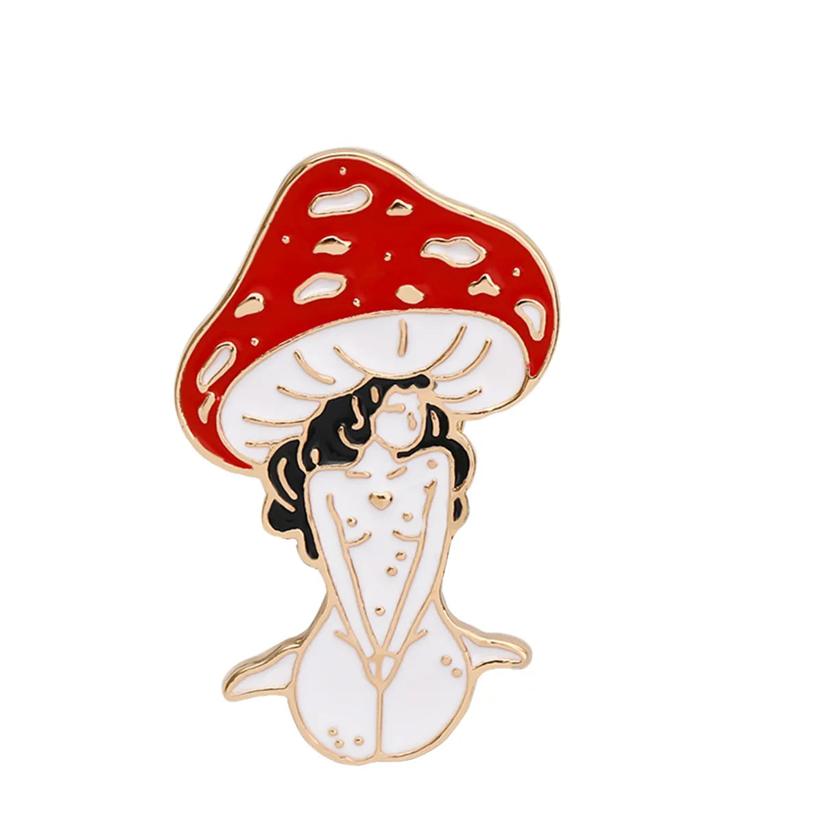 Cartoon Style Mushroom Alloy Enamel Plating Unisex Brooches