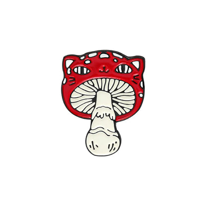 Cartoon Style Mushroom Alloy Enamel Unisex Brooches