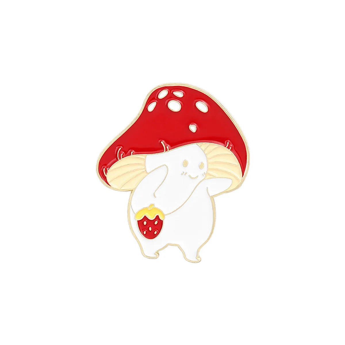 Cartoon Style Mushroom Alloy Enamel Unisex Brooches