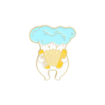 Cartoon Style Mushroom Alloy Enamel Unisex Brooches