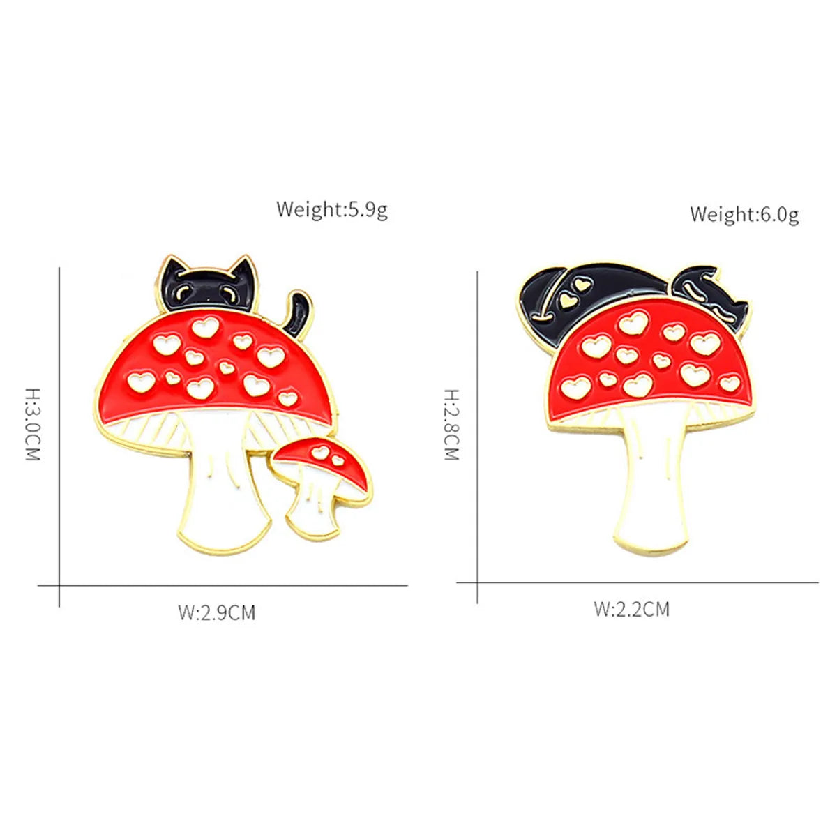 Cartoon Style Mushroom Alloy Enamel Unisex Brooches