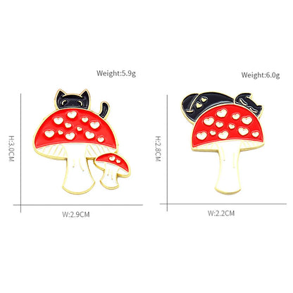 Cartoon Style Mushroom Alloy Enamel Unisex Brooches