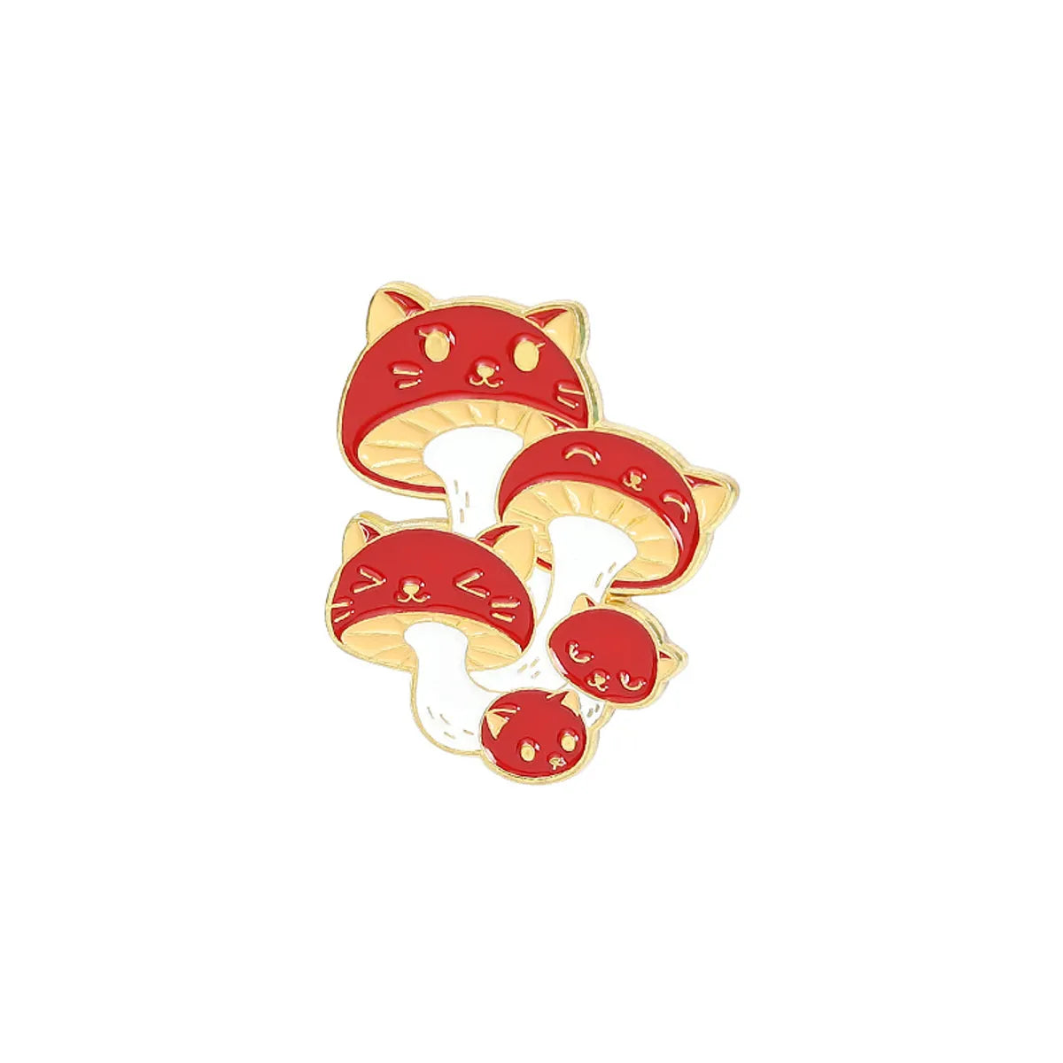 Cartoon Style Mushroom Alloy Stoving Varnish Women'S Brooches