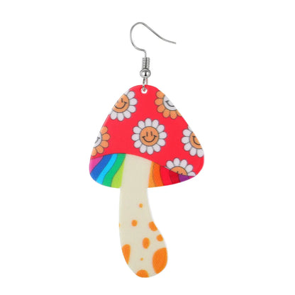 Cartoon Style Mushroom Arylic Women'S Drop Earrings 1 Pair