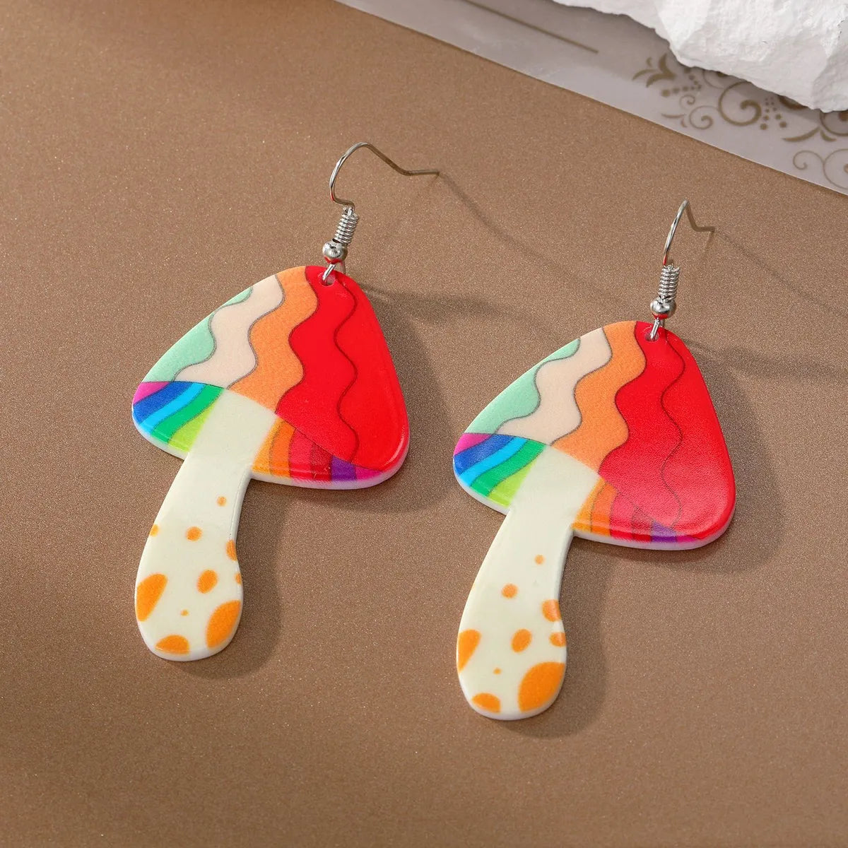 Cartoon Style Mushroom Arylic Women'S Drop Earrings 1 Pair