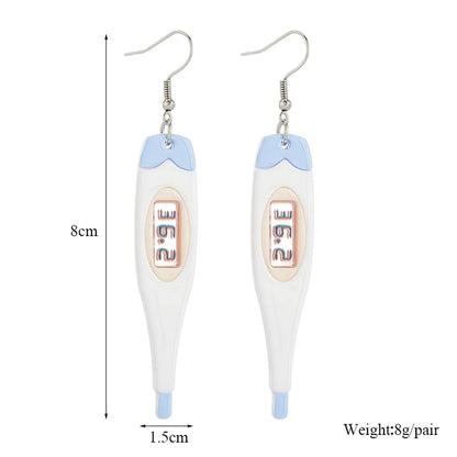 Cartoon Style Novelty Thermometer Arylic Three-dimensional Women's Drop Earrings