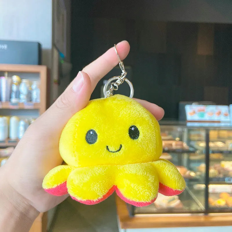 Cartoon Style Octopus Plush Metal Unisex Bag Pendant Keychain