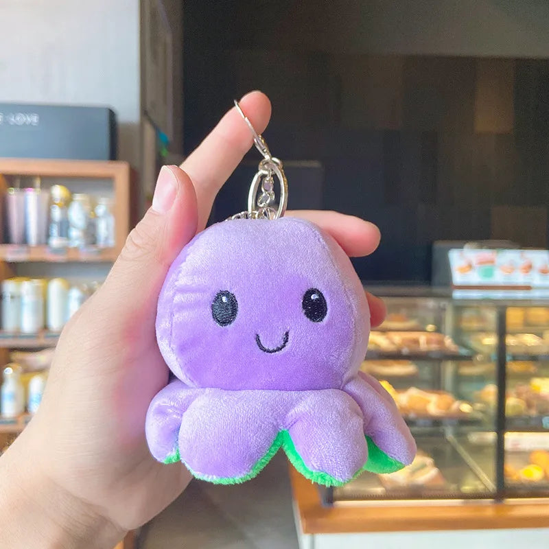 Cartoon Style Octopus Plush Metal Unisex Bag Pendant Keychain