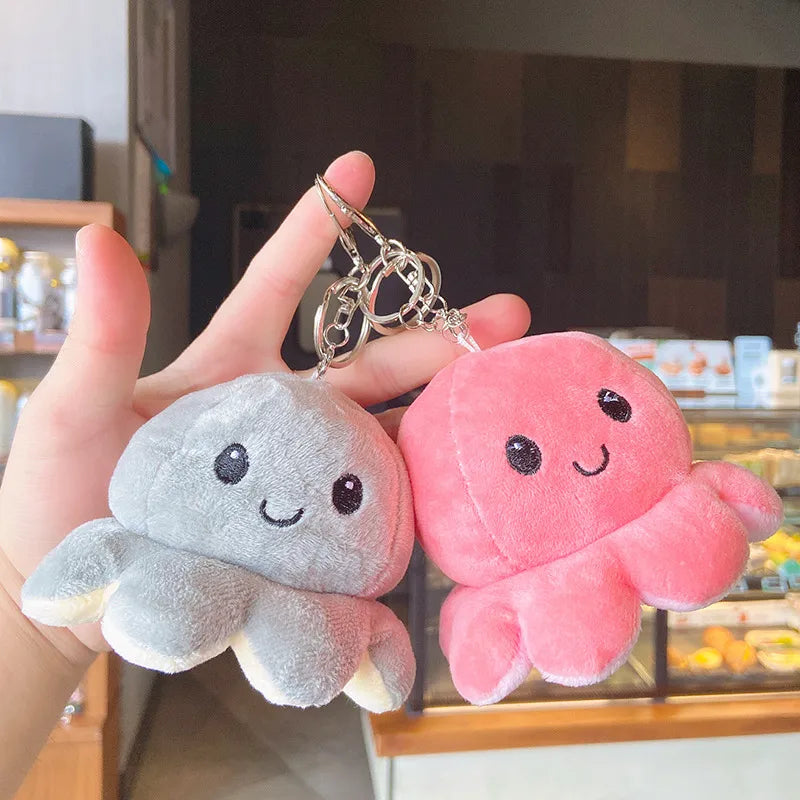 Cartoon Style Octopus Plush Metal Unisex Bag Pendant Keychain