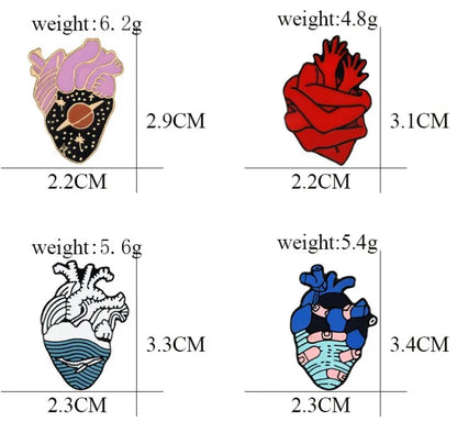 Cartoon Style Organ Alloy Enamel Unisex Brooches