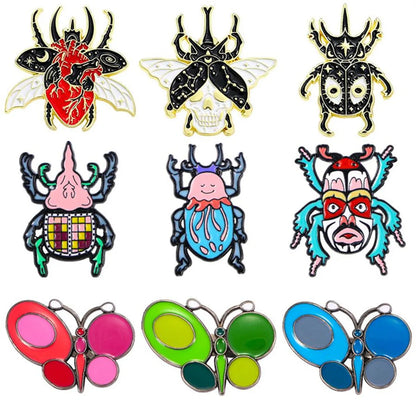 Cartoon Style Pastoral Insect Butterfly Alloy Unisex Corsage Brooches Collar Pin