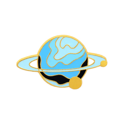 Cartoon Style Planet Metal Unisex Brooches