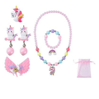 Cartoon Style Plastic Epoxy Chain Girl'S Shoulder Bag Necklace Jewelry Set