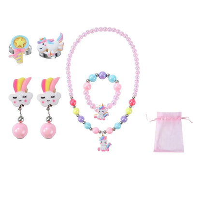 Cartoon Style Plastic Epoxy Chain Girl'S Shoulder Bag Necklace Jewelry Set