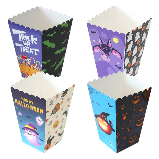 Cartoon Style Pumpkin Bat Ghost Food Packaging Bag