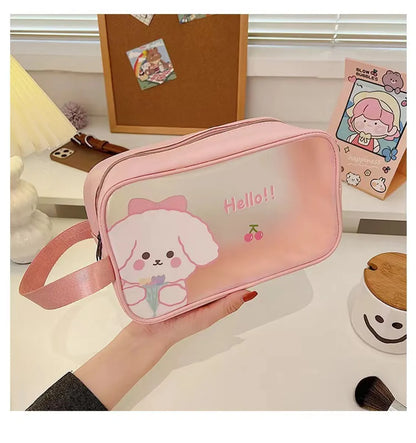 Cartoon Style Rabbit Cartoon Bear Pvc Storage Bag Makeup Bags