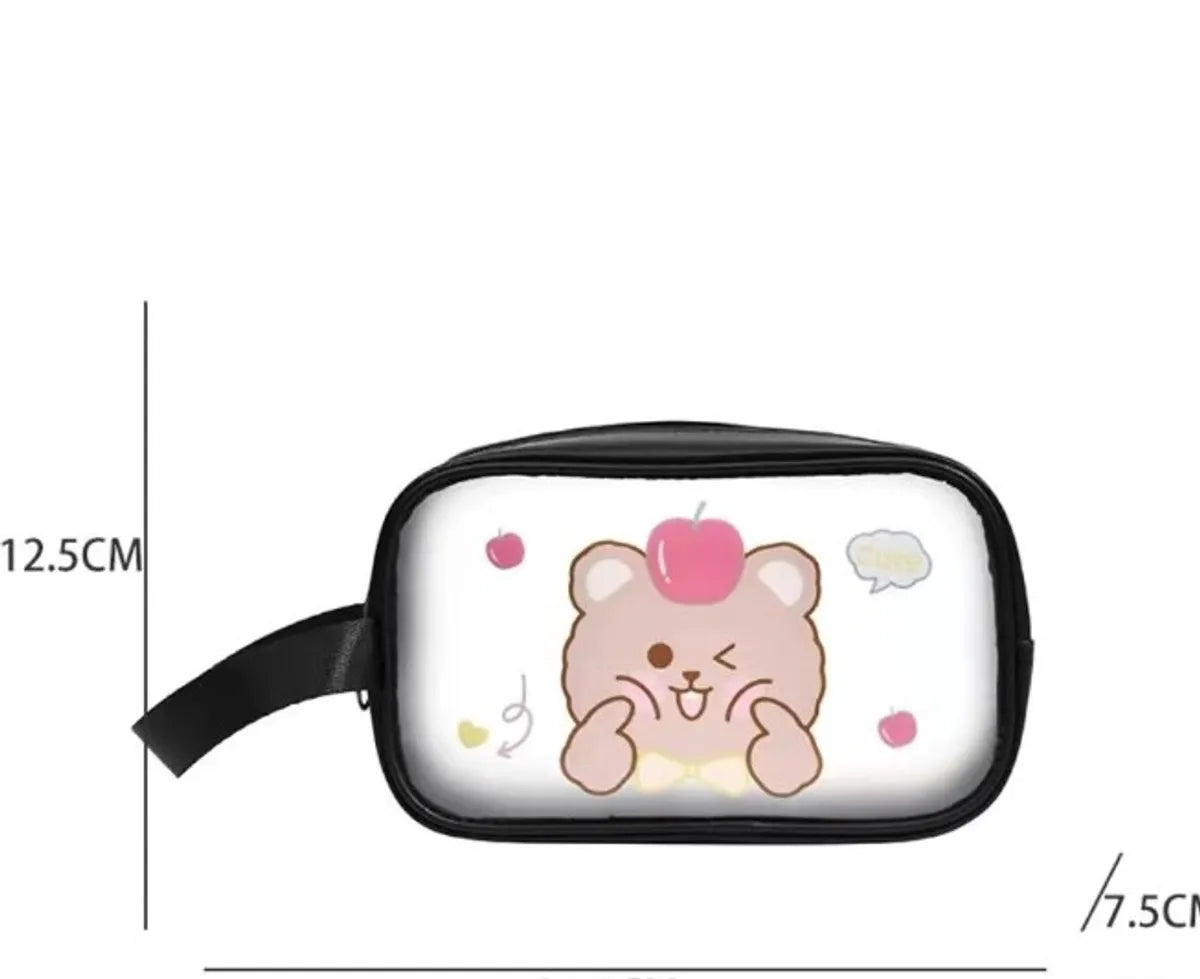 Cartoon Style Rabbit Cartoon Bear Pvc Storage Bag Makeup Bags