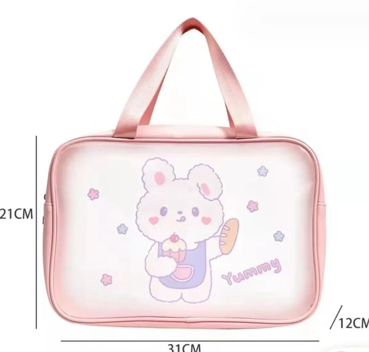 Cartoon Style Rabbit Cartoon Bear Pvc Storage Bag Makeup Bags