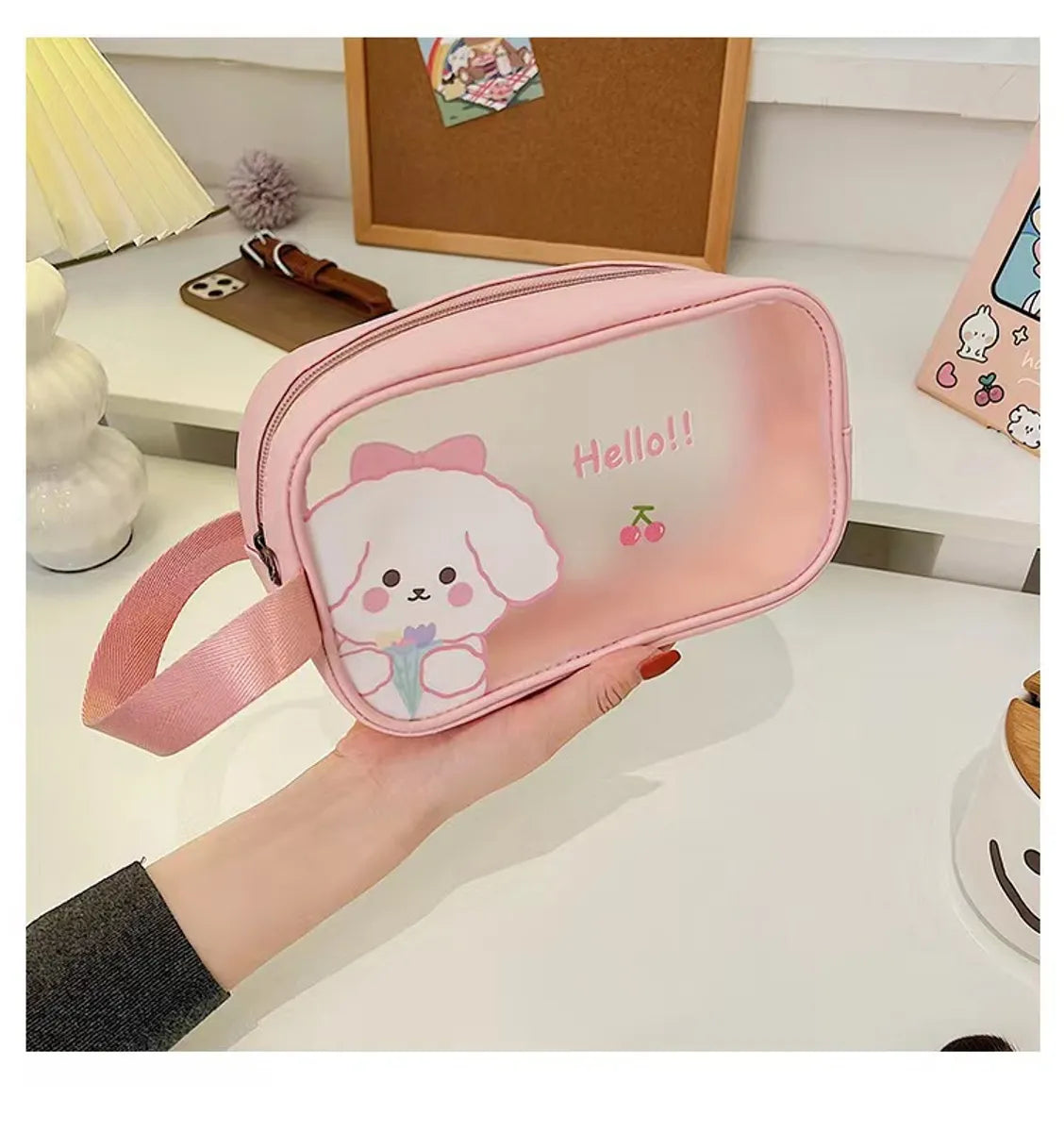 Cartoon Style Rabbit Cartoon Bear Pvc Storage Bag Makeup Bags