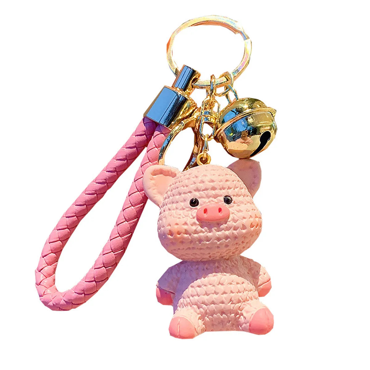 Cartoon Style Rabbit Pig Duck Alloy Resin Patchwork Bag Pendant Keychain