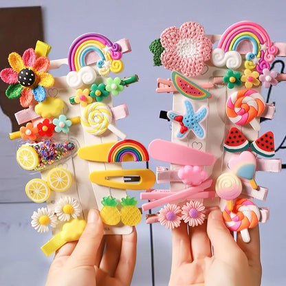 Cartoon Style Rainbow Fruit Arylic Sequins Hair Clip 1 Set